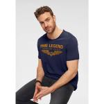 Marineblaue Casual Kurzärmelige PME Legend Rundhals-Ausschnitt T-Shirts aus Baumwolle für Herren Größe S 