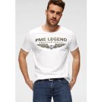 Weiße Unifarbene Casual Kurzärmelige PME Legend Rundhals-Ausschnitt T-Shirts aus Baumwolle für Herren Größe 3 XL 