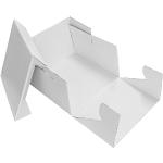 Reduzierte Weiße Rechteckige Kuchentransportbox aus Papier mit Deckel 