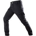 Schwarze Business Wasserdichte Winddichte Slim Fit Jeans mit Reißverschluss aus Lammfell für Herren Größe 3 XL Petite für den für den Sommer 