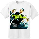 Point Break Filmposter T-Shirt (S-3XL) Patrick Swayze - Surfer - Weiß, Large
