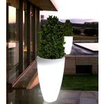 Reduzierte Weiße 90 cm point-garden Kunststoffblumenkübel 90 cm Indoor 