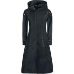 Schwarze Poizen Industries Kapuzenmäntel aus Fleece mit Kapuze für Damen Größe XL für den für den Winter 