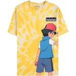 Pok�mon T Shirt Ash and Pikachu Nue offiziell Unisex Gelb Allover Print XS
