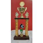 Pokal Fußball Säulenpokal Wanderpokal gold RED 53 cm 2023 Top NEUHEIT