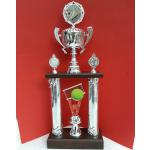 Pokal Tennis Padel Säulenpokal Wanderpokal silber 53 cm 2020 Top NEUHEIT