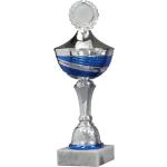 Pokale silber-blau "Nikita" - Wanderpokal z.B. Tennis, Bowling, Skat, Schach