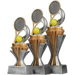 Pokalset Trophäen Tennis mit Gravur 3 Stück Größe S, M und L