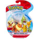 Pokémon - Battle Figur 3er Pack - Pikachu, Larvatar & Flamara