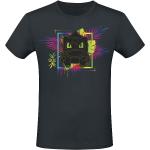 Schwarze Pokemon Bisasam Rundhals-Ausschnitt T-Shirts für Herren Größe S 
