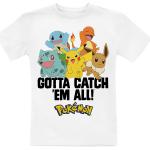 Weiße Pokemon Rundhals-Ausschnitt Kinder T-Shirts für Babys 