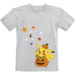 Graue Melierte Pokemon Pikachu Rundhals-Ausschnitt Kinder T-Shirts für Babys 