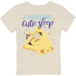 Beige Pokemon Pikachu Rundhals-Ausschnitt Kinder T-Shirts für Babys 