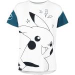 Blaue Pokemon Pikachu Rundhals-Ausschnitt T-Shirts für Damen Größe XXL 