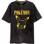 Schwarze Pokemon Pikachu T-Shirts mit Graffiti-Motiv für Herren Größe S 