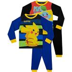 Bunte Pokemon Kinderschlafanzüge & Kinderpyjamas für Jungen Größe 152 2-teilig 