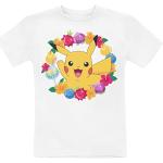 Weiße Pokemon Pikachu Rundhals-Ausschnitt Kinder T-Shirts für Babys Größe 164 