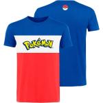Blaue Color Blocking Kurzärmelige Pokemon T-Shirts aus Baumwolle Größe XXL 