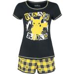 Schwarze Pokemon Pikachu Damenschlafanzüge & Damenpyjamas Größe XXL 