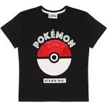 Schwarze Pokemon Pokeball Kinder T-Shirts für Jungen Größe 92 