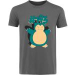 Graue Kurzärmelige Pokemon T-Shirts aus Baumwolle Größe S 