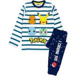 Blaue Gestreifte Nintendo Pokemon Kinderschlafanzüge & Kinderpyjamas für Jungen Größe 122 