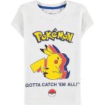 Beige Kurzärmelige Nintendo Pokemon Pikachu Kinder T-Shirts aus Baumwolle maschinenwaschbar für Mädchen Größe 122 