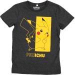 Dunkelgraue Melierte Pokemon Pikachu T-Shirts für Herren für den für den Sommer 