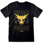 Schwarze Langärmelige Pokemon T-Shirts aus Baumwolle für Damen Größe XXL 