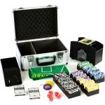 Pokerkoffer Deluxe Pokerset mit 300 Laser Chips viel Zubehör Kartenmischer