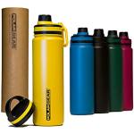 Polar Gear Thermosflasche - Hydra Flow Wasserflasche Kit mit 2 Kappen-Optionen - Doppelwandiger Edelstahl - Hält Getränke 6 Stunden heiß & 12 Stunden kalt - Sport, Pendeln & Fitnessstudio - Gelb
