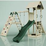 Reduzierte Grüne Holzspieltürme & Holzstelzenhäuser verzinkt mit Rutsche für Babys 