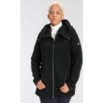 Reduzierte Schwarze Polarino Kapuzenjacken mit Reißverschluss aus Fleece mit Kapuze für Damen Größe XL 