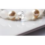 Weiße Perlenarmbänder aus Kristall 