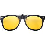 Gelbe Runde Sportbrillen polarisiert aus Holz für Herren 