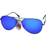 Blaue Retro Sonnenbrillen aus Metall für Herren 