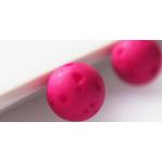Pinke Perlenohrstecker matt aus Edelstahl 