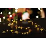 Goldene Sterne Sternlichterketten mit Weihnachts-Motiv batteriebetrieben 