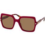 Rote Quadratische Sonnenbrillen polarisiert aus Kunststoff für Damen 