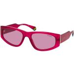 Rote Polaroid Eyewear Rechteckige Sonnenbrillen polarisiert aus Kunststoff für Herren 