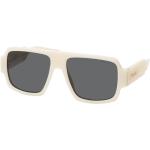Weiße Polaroid Eyewear Quadratische Sonnenbrillen polarisiert aus Kunststoff für Herren 