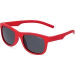 Rote Polaroid Eyewear Rechteckige Kunststoffsonnenbrillen für Herren 