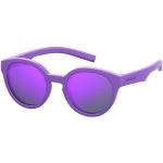 Violette Polaroid Eyewear Runde Kunststoffsonnenbrillen 