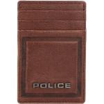 Police PT16-08536 Kreditkartenetui Leder 7 cm mit Geldscheinklammer brown