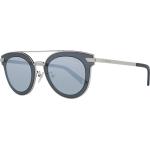 Silberne Police Runde Verspiegelte Sonnenbrillen aus Kunststoff für Herren 