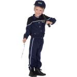 Blaue Polizei-Kostüme aus Polyester für Kinder Größe 128 