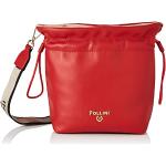 Reduzierte Rote Pollini Damenschultertaschen & Damenshoulderbags aus Leder 