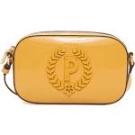 Gelbe Pollini Damenschultertaschen & Damenshoulderbags mit Reißverschluss aus PU klein 