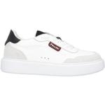 Weiße Pollini Low Sneaker mit Schnürsenkel aus Veloursleder für Herren Größe 45 