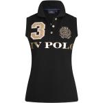 Schwarze Bestickte Happy Valley Polo Damenpoloshirts & Damenpolohemden Metallic aus Baumwolle Größe XL 
